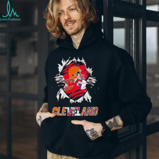 Official blood inside me Cleveland Cavaliers and Cleveland Guardians and Cleveland Browns shirt