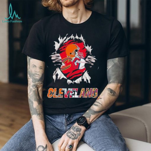 Official blood inside me Cleveland Cavaliers and Cleveland Guardians and Cleveland Browns shirt