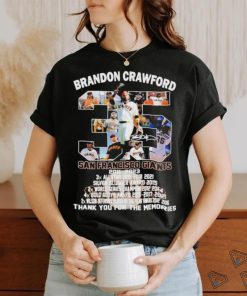 Official brandon crawford 35 san francisco giants thank you for the memories 2023 shirt