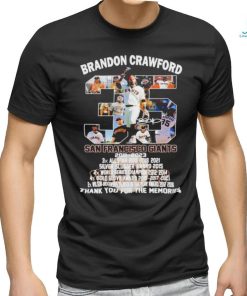 Official brandon crawford 35 san francisco giants thank you for the memories 2023 shirt