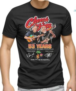 Official cheech and Chong 53 years 1971 2024 thank you for the memories signatures shirt