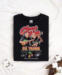 Official cheech and Chong 53 years 1971 2024 thank you for the memories signatures shirt