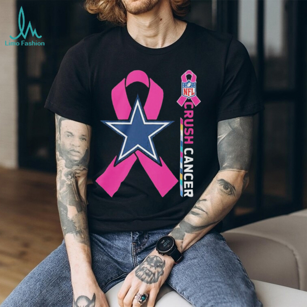 Crush Cancer Dallas Cowboys NFL Shirt Cancer Support Women Men