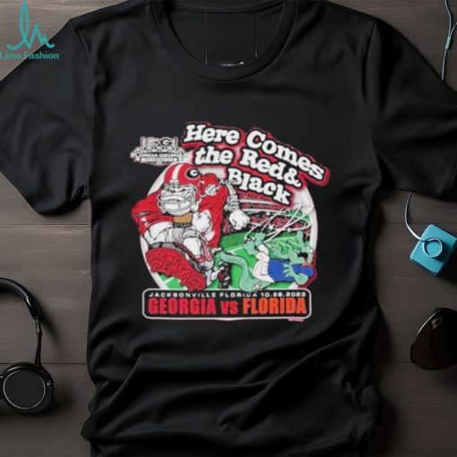 Official here Comes The Red And Black Jacksonville Florida 10 28 2023 Georgia Vs Florida Shirt