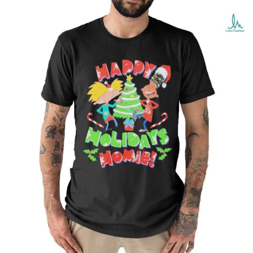 Official hey Arnold Happy Holidays Homie Christmas T shirt