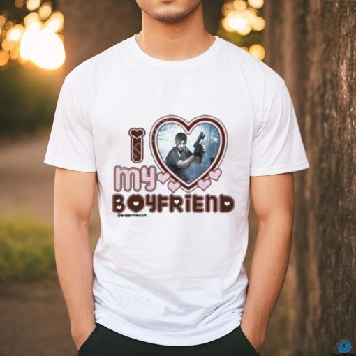 Official i Love My Boyfriend Leon Kennedy Resident Evil shirt