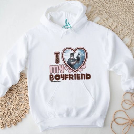 Official i Love My Boyfriend Leon Kennedy Resident Evil shirt