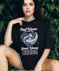Official real women love basketball huskies smart women love the uconn shirt