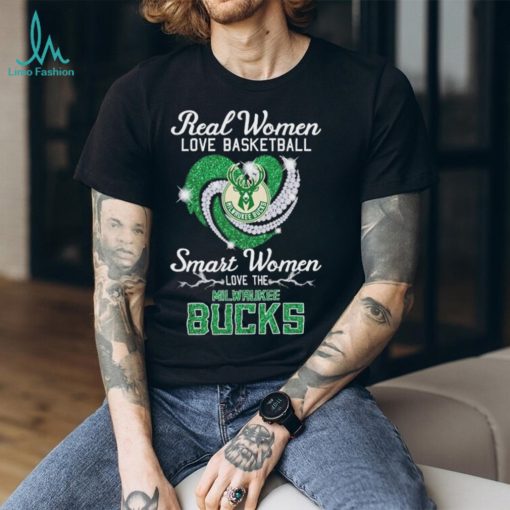 Official real women love basketball smart women love the milwaukee bucks shirt