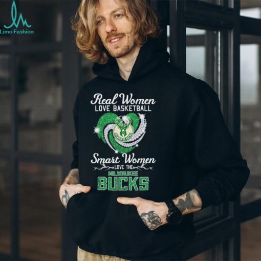 Official real women love basketball smart women love the milwaukee bucks shirt