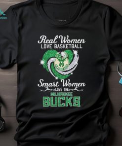 Official real women love basketball smart women love the milwaukee bucks shirt