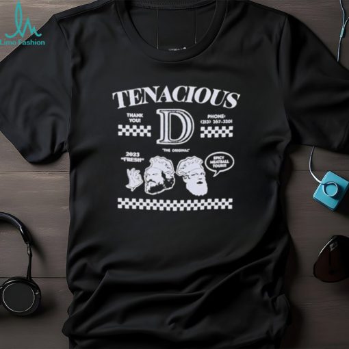 Official tenacious d spicy meatball tour 2023 shirt