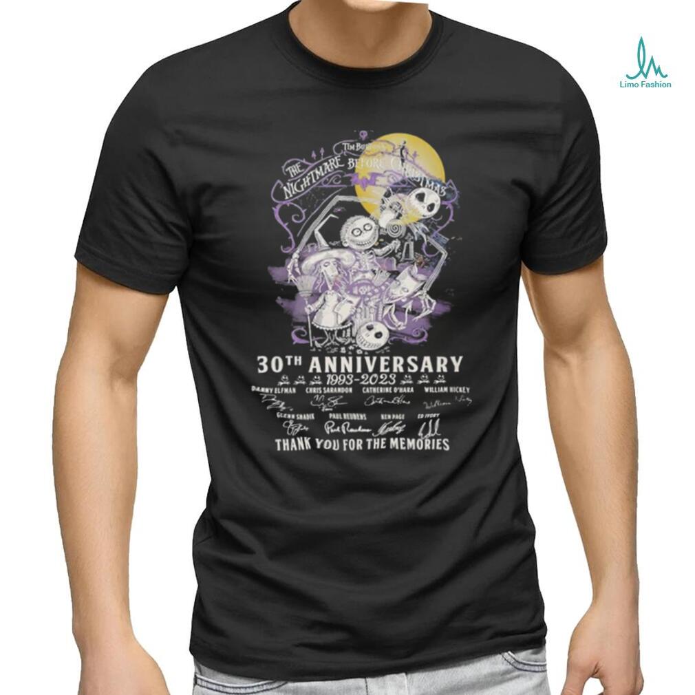Official the nightmare before Christmas 30th anniversary 1993 2023 thank you for the memories shirt Official the nightmare before Christmas 30th anniversary 1993 2023 thank you for the memories shirt