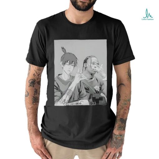 Official travis and akI hayakawa chainsaw man shirt