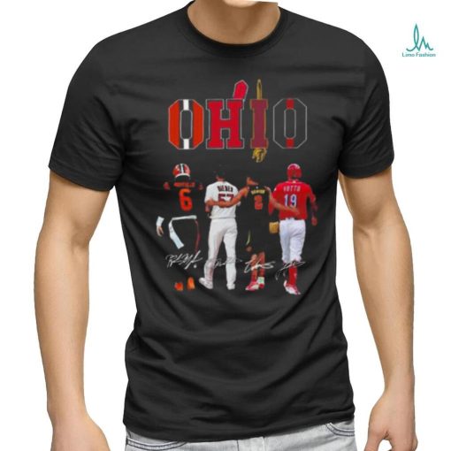 Ohio Sport Cleveland Browns Cincinnati Reds Cincinnati Bengals Cleveland Cavaliers Signatures 2023 Shirt