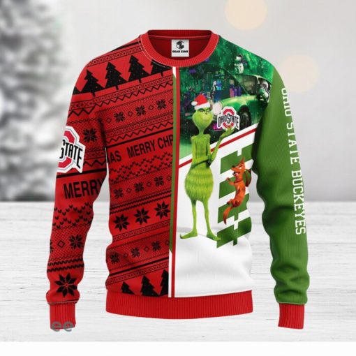 Ohio State Buckeyes Grinch & Scooby doo Christmas Ugly Sweater