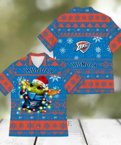 Oklahoma City Thunder Baby Yoda Star Wars Hawaiian Shirt For Men And Women Gift Christmas Holidays