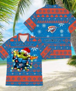 Oklahoma City Thunder Baby Yoda Star Wars Hawaiian Shirt For Men And Women Gift Christmas Holidays