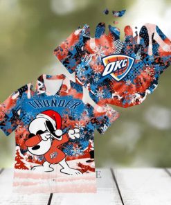 Oklahoma City Thunder Snoopy Dabbing The Peanuts Hawaiian Shirt For Men And Women Gift Christmas Holidays