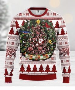 Oklahoma Sooners Tree Ball Christmas Ugly Sweater