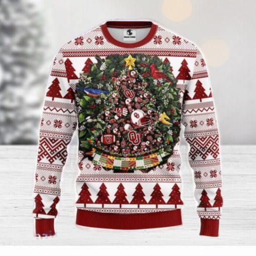 Oklahoma Sooners Tree Ball Christmas Ugly Sweater