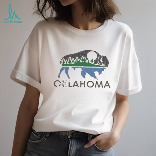 Oklahoma bison landscape shirt