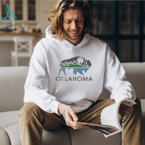 Oklahoma bison landscape shirt