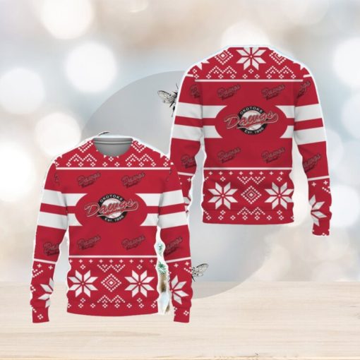 Okotoks Dawgs Custom New Uniforms For Fan Gear Knitted Xmas Sweater All Over Print