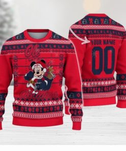 Ole Miss Rebels Mickey Player Custom Name And Number Ugly Christmas Sweater