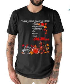 Ole Miss Rebels Thanksgiving Success Recipe T Shirt