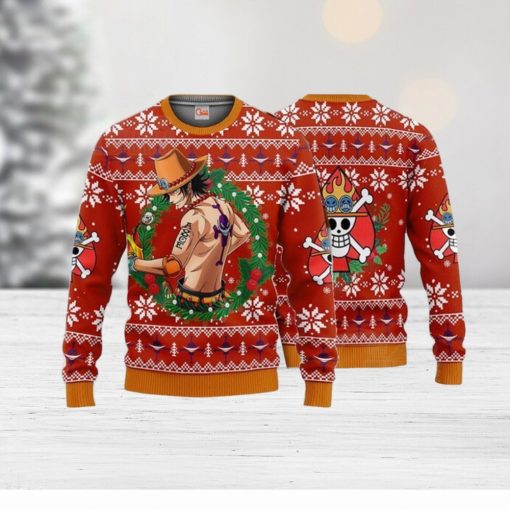 One Piece Portgas Ace Ugly Christmas Sweater Unisex Sweater