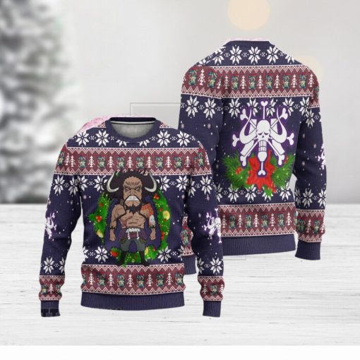 One Piece Ugly Christmas Sweater Kaido Knitted Gift Anime For Men And Women