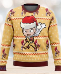 One Punch Chibi Saitama Ugly Christmas Sweater