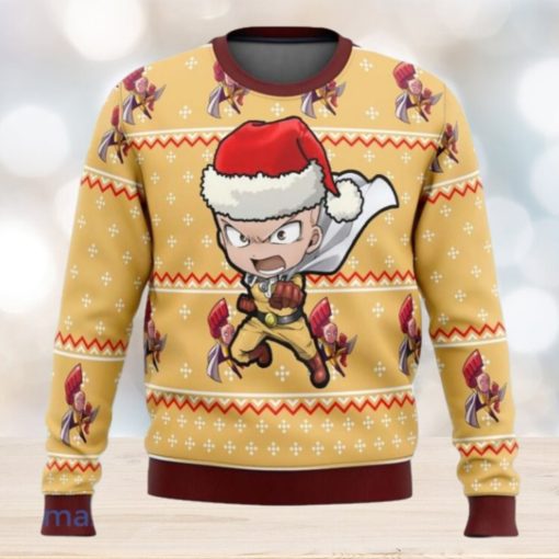 One Punch Chibi Saitama Ugly Christmas Sweater