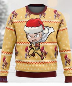 One Punch Chibi Saitama Ugly Christmas Sweater