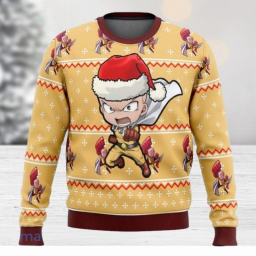 One Punch Chibi Saitama Ugly Christmas Sweater