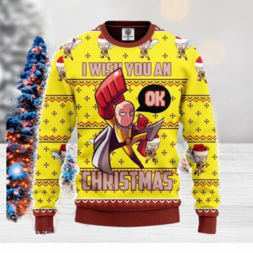 One Punch Man 3D Ugly Christmas Sweater 3D Gift For Men And Women