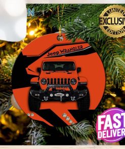 Orange Jeep Car Christmas Tree Decorations Ornament