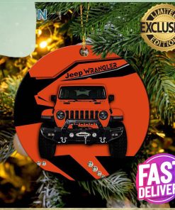 Orange Jeep Car Christmas Tree Decorations Ornament