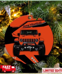Orange Jeep Perfect Gift For Holiday Tree Decorations Ornament