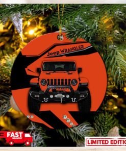 Orange Jeep Perfect Gift For Holiday Tree Decorations Ornament