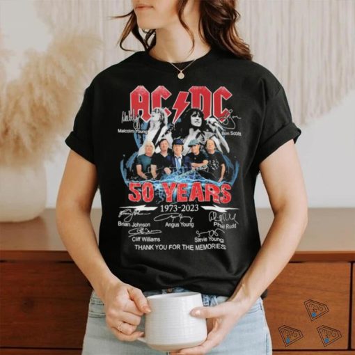 Original Ac Dc 50 Years 1973 2023 Signatures Shirt