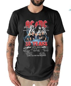 Original Ac Dc 50 Years 1973 2023 Signatures Shirt