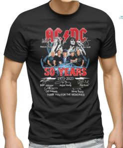 Original Ac Dc 50 Years 1973 2023 Signatures Shirt