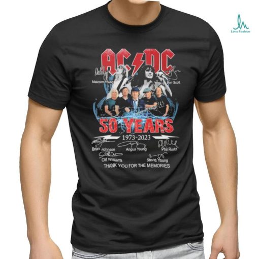 Original Ac Dc 50 Years 1973 2023 Signatures Shirt