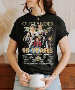 Original Outlander 10 Years 2014 2024 Thank You for the memories signatures shirt