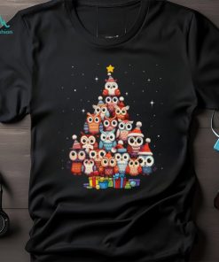 Owl Christmas Tree T Shirt