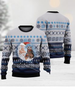 Owl Love Santa Moon Ugly 3D Sweater Gift For Men And Women