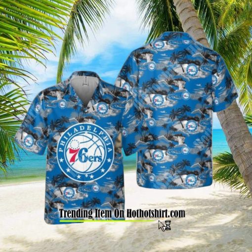 PHILADELPHIA 76ERS TRENDY FOR MEN AND WOMEN GIFT FLORAL ALOHA BEACH HAWAIIAN SHIRT