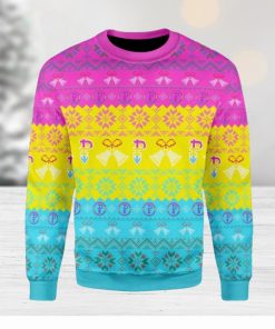 Pansexual Pride Flag Ugly Christmas Sweater